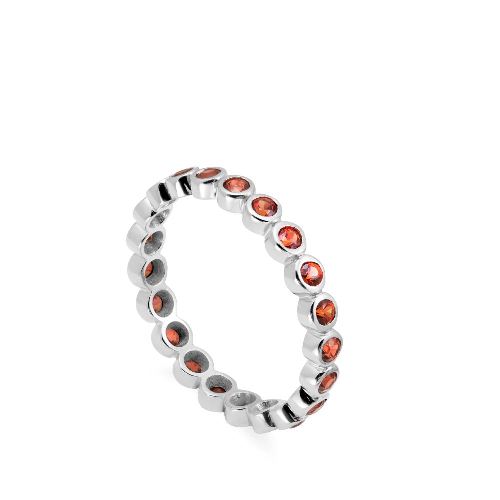 Eternity Ring with Orange Sapphires
