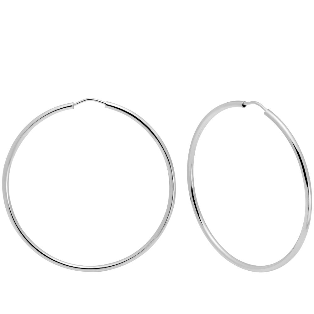 14K Gold Hoop Earrings 7.5cm