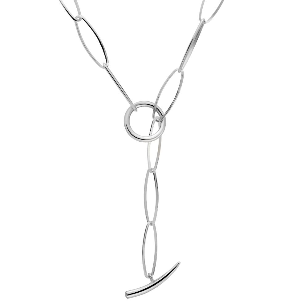 Toggle Silver Necklace for Women by Kyklos