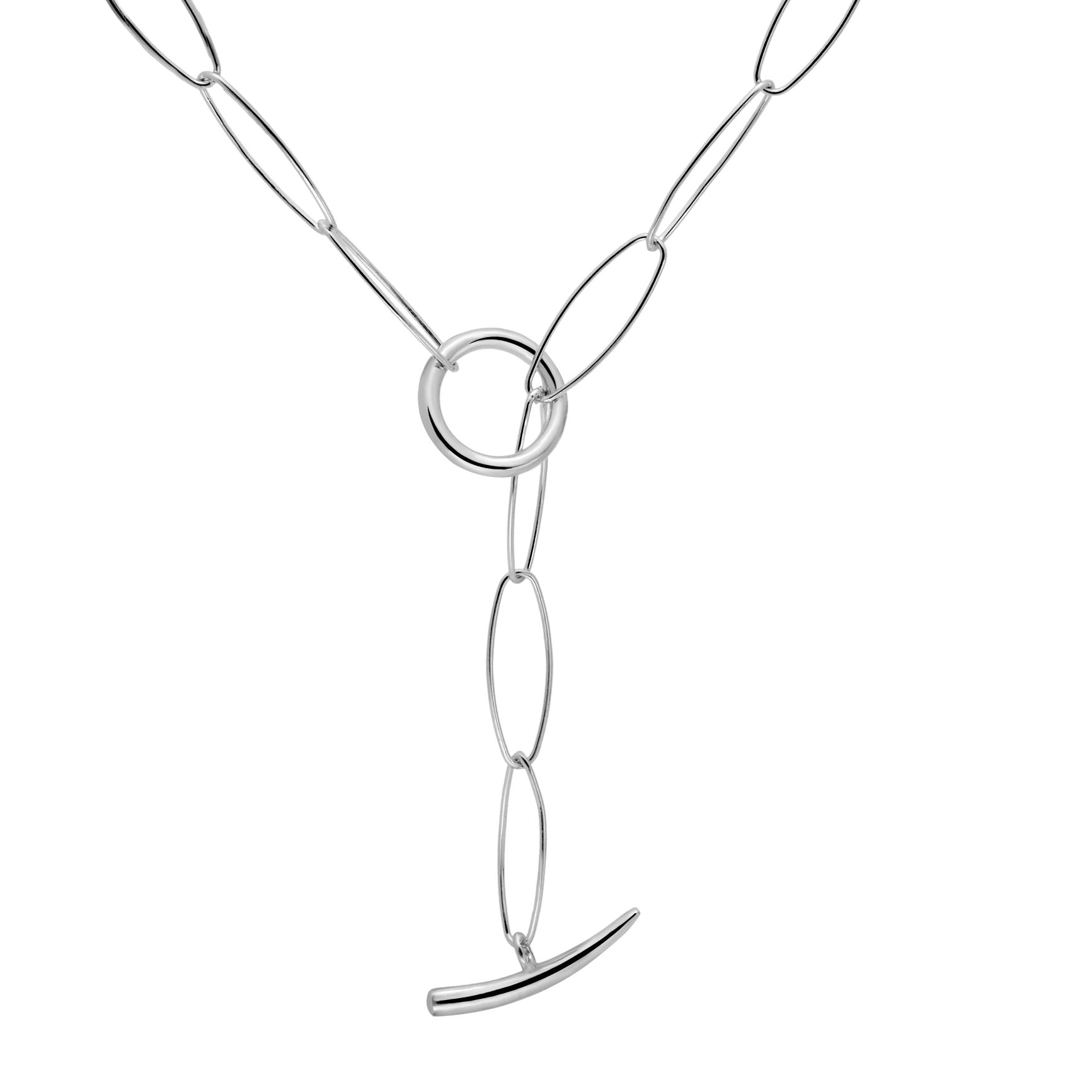 Toggle Link Necklace Silver 925