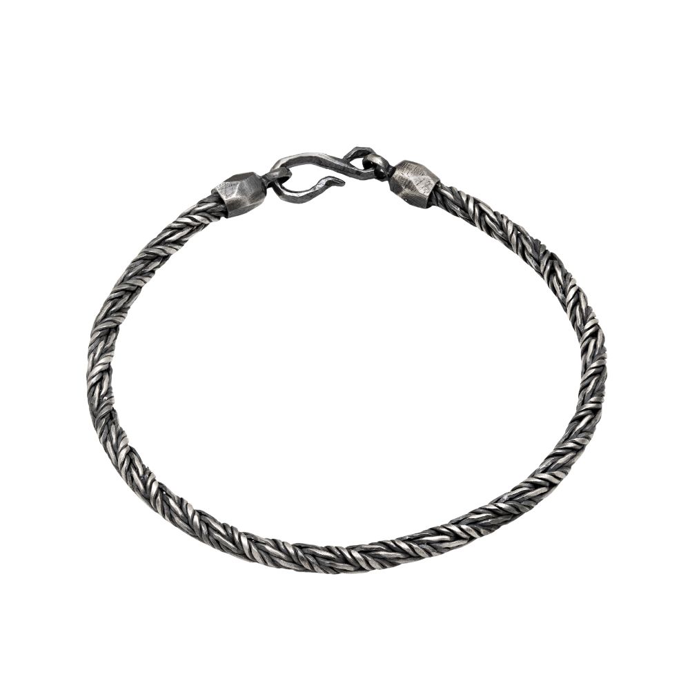 Oxidized Round Chain Men Bracelet