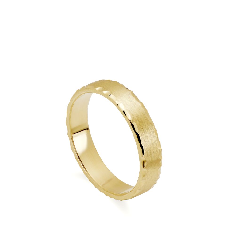 Textured Wedding Band 14K