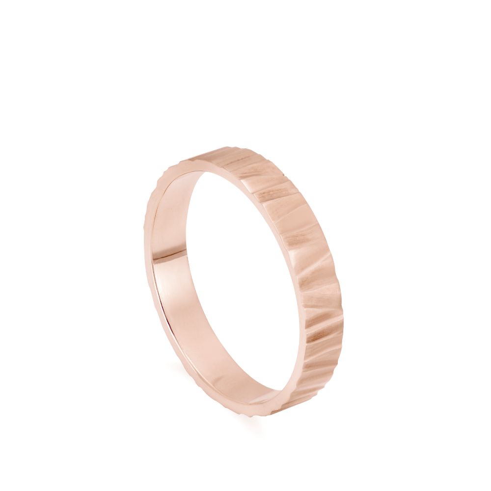 Textured Wedding Band 14K Gold