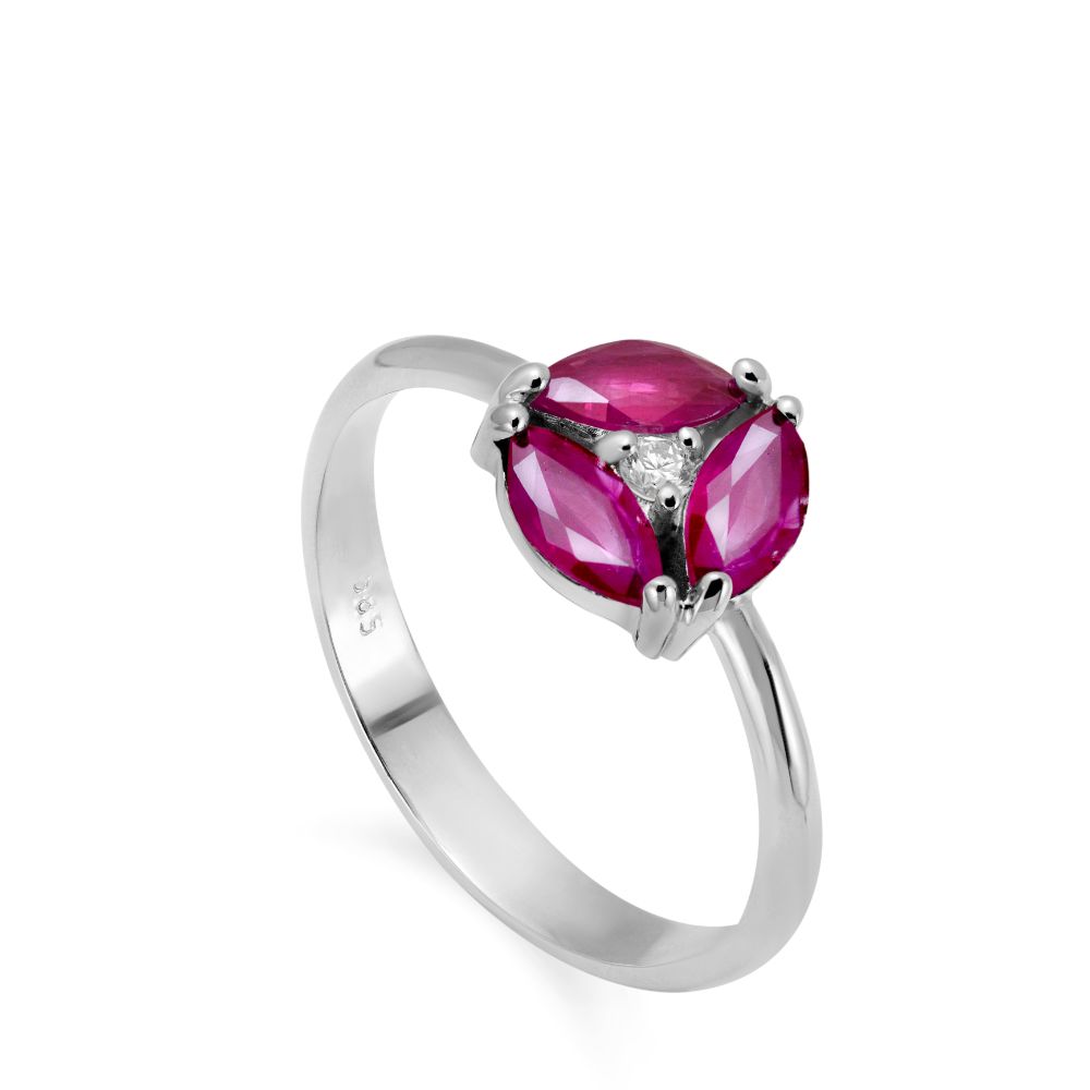 Ruby Marquise Ring 14K Gold by Kyklos Jewelry