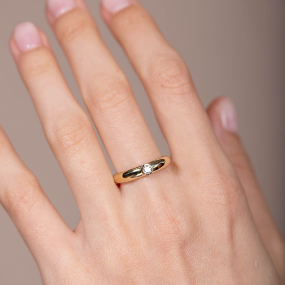 Statement Engagement Ring Diamond 14K