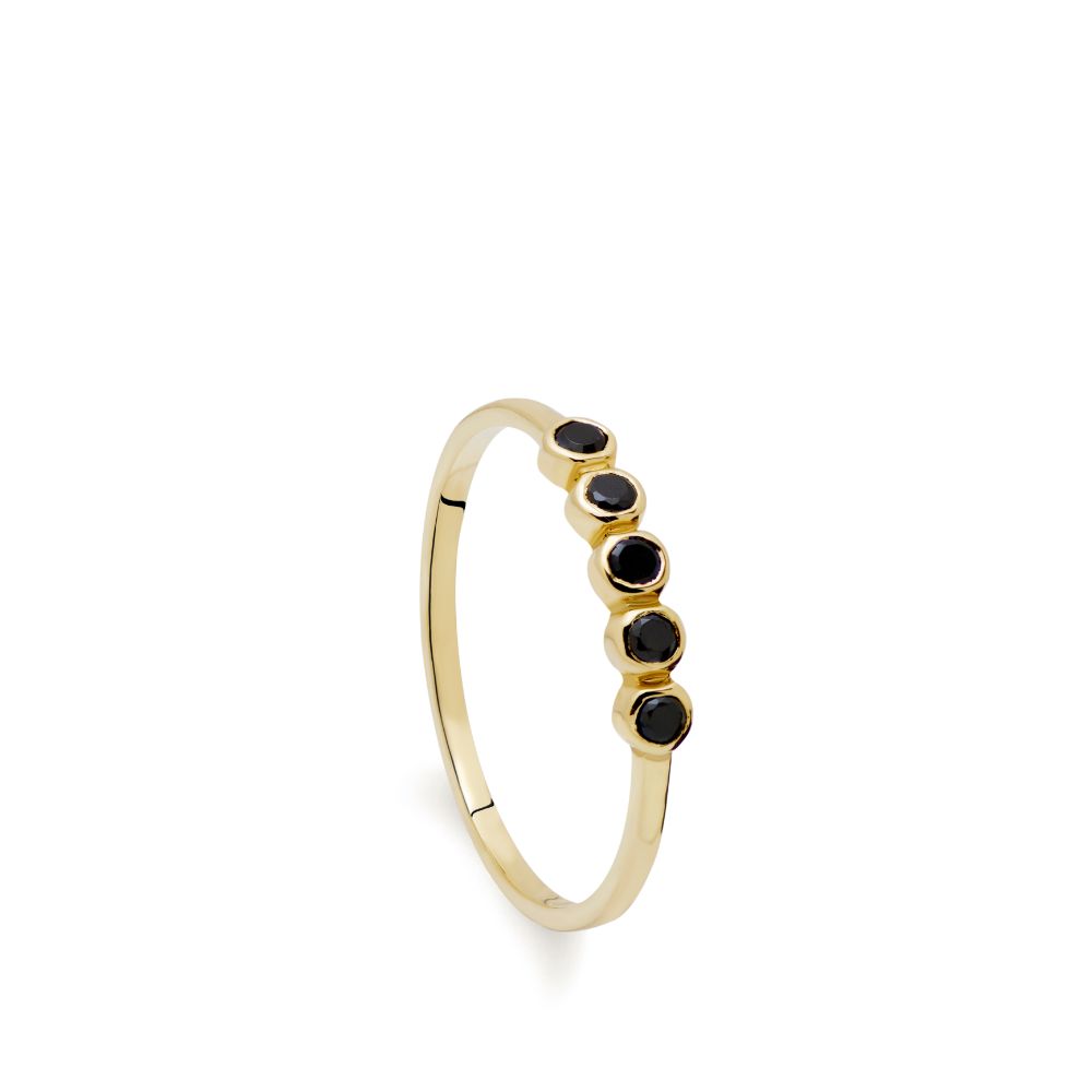 Black Diamond Ring 14K Gold