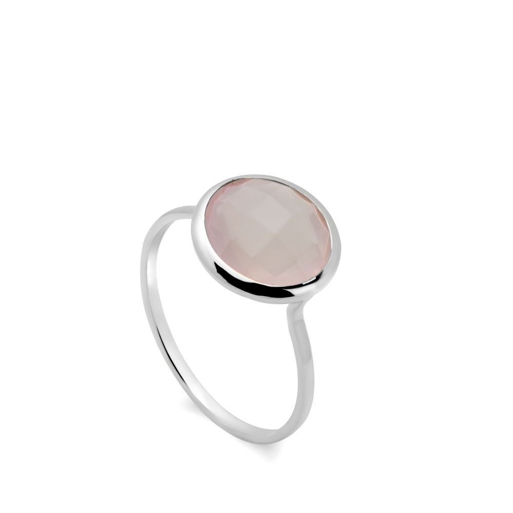 Rose Quartz Ring 10mm in 14K Gold