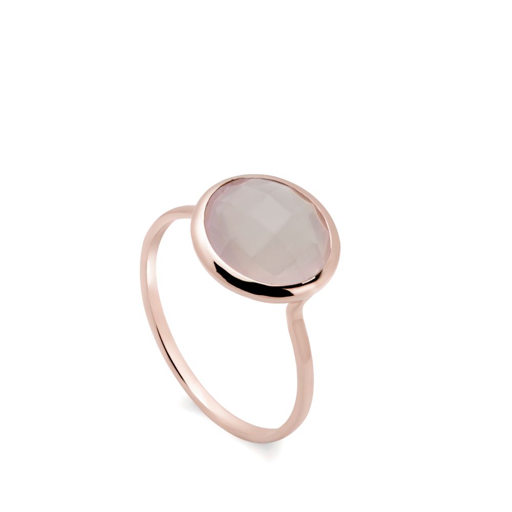 Rose Quartz Ring 10mm in 14K Gold