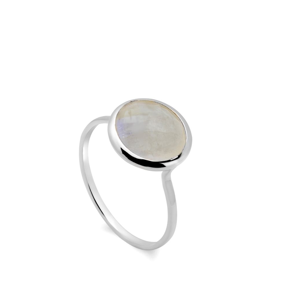 Moonstone Ring 10mm in 14K Gold