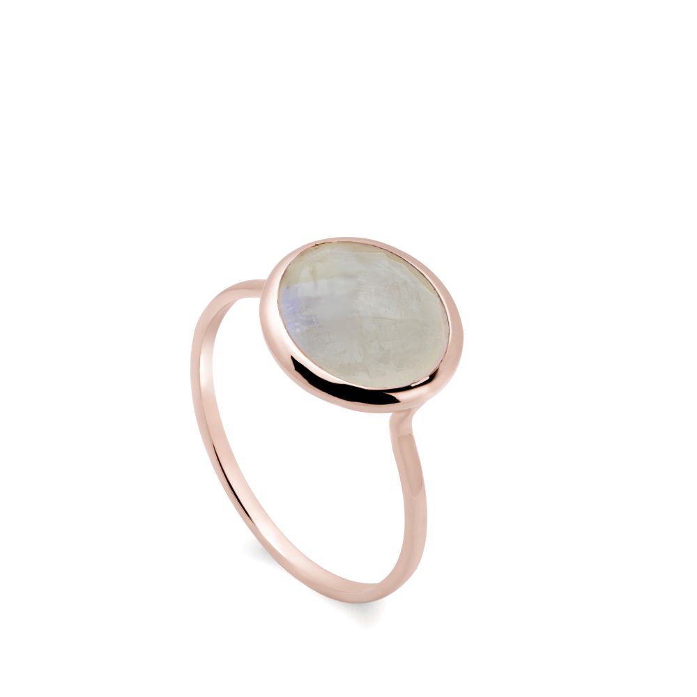 Moonstone Ring 10mm in 14K Gold