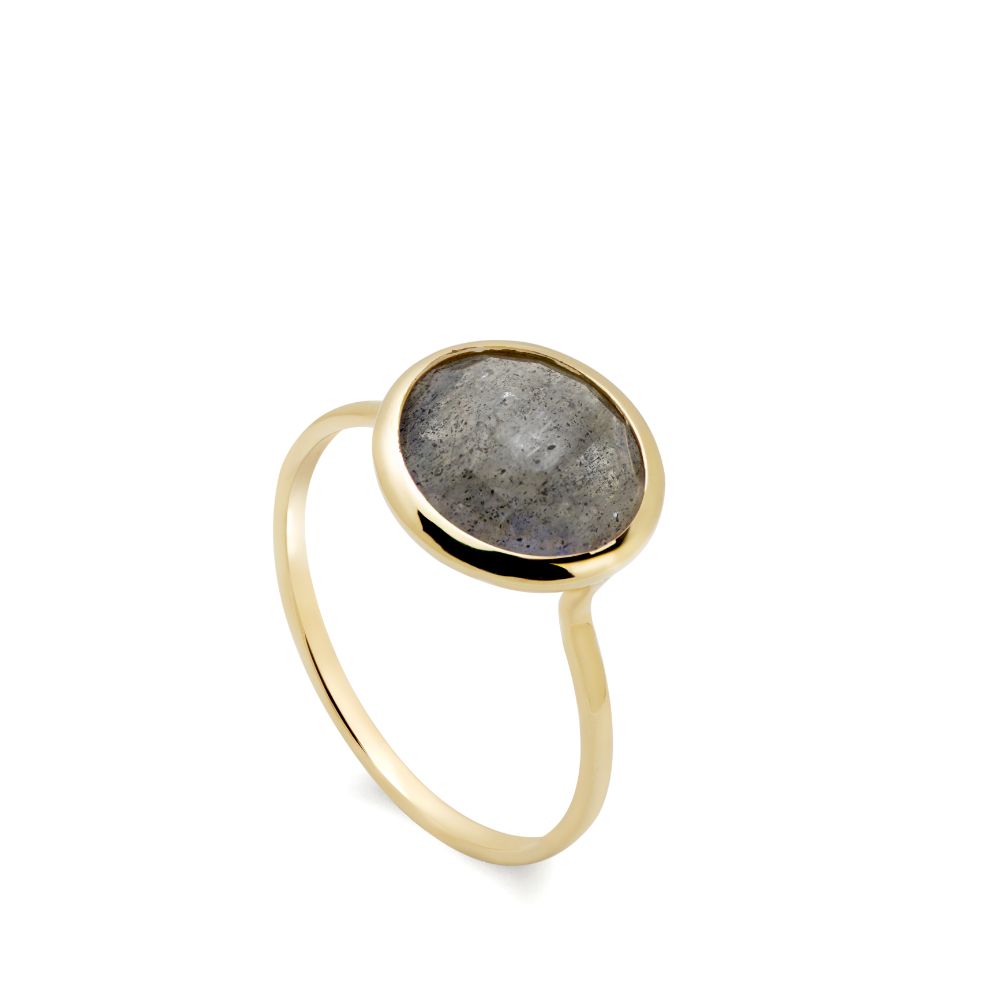 Labradorite Ring 10mm in 14K Gold