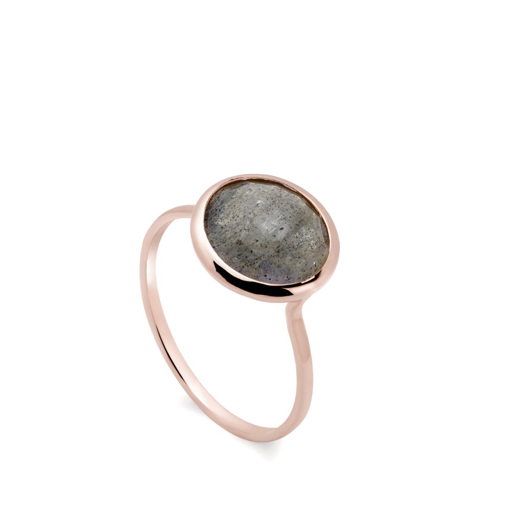 Labradorite Ring 10mm in 14K Gold