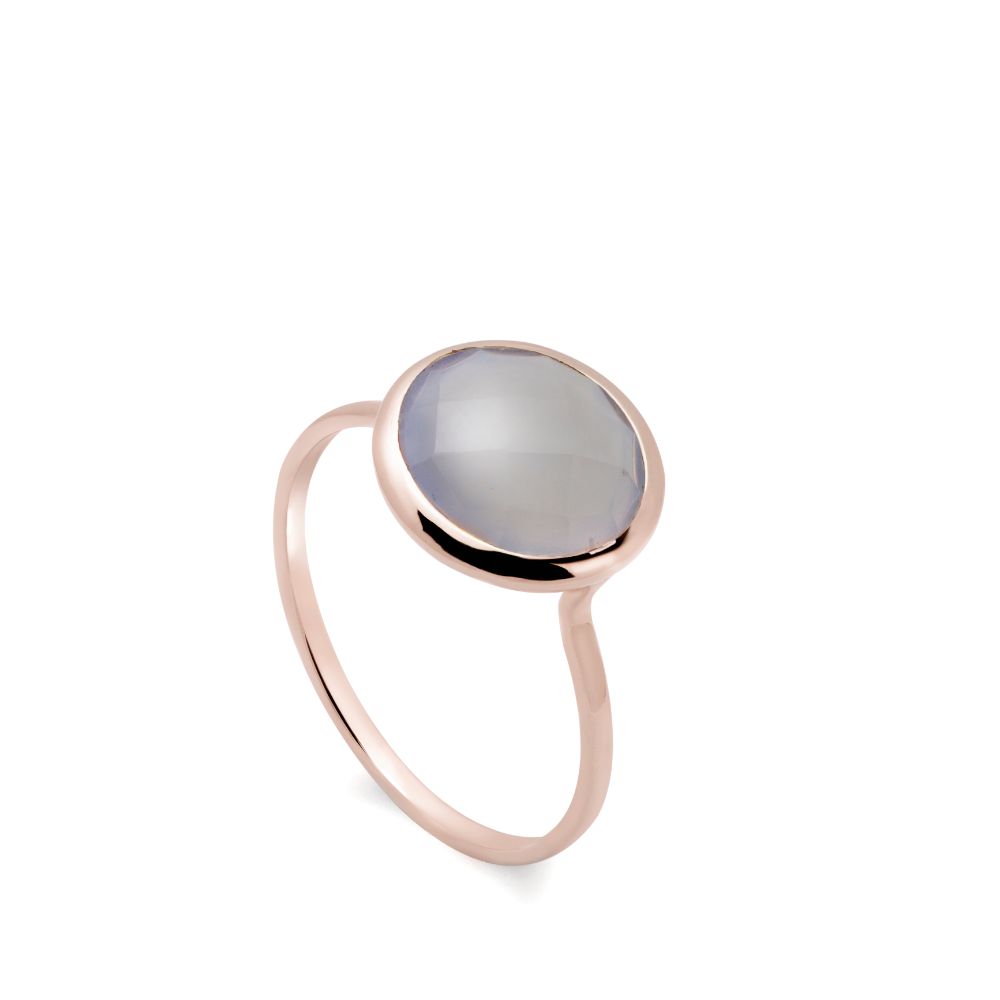 Chalcedony Ring 10mm in 14K Gold