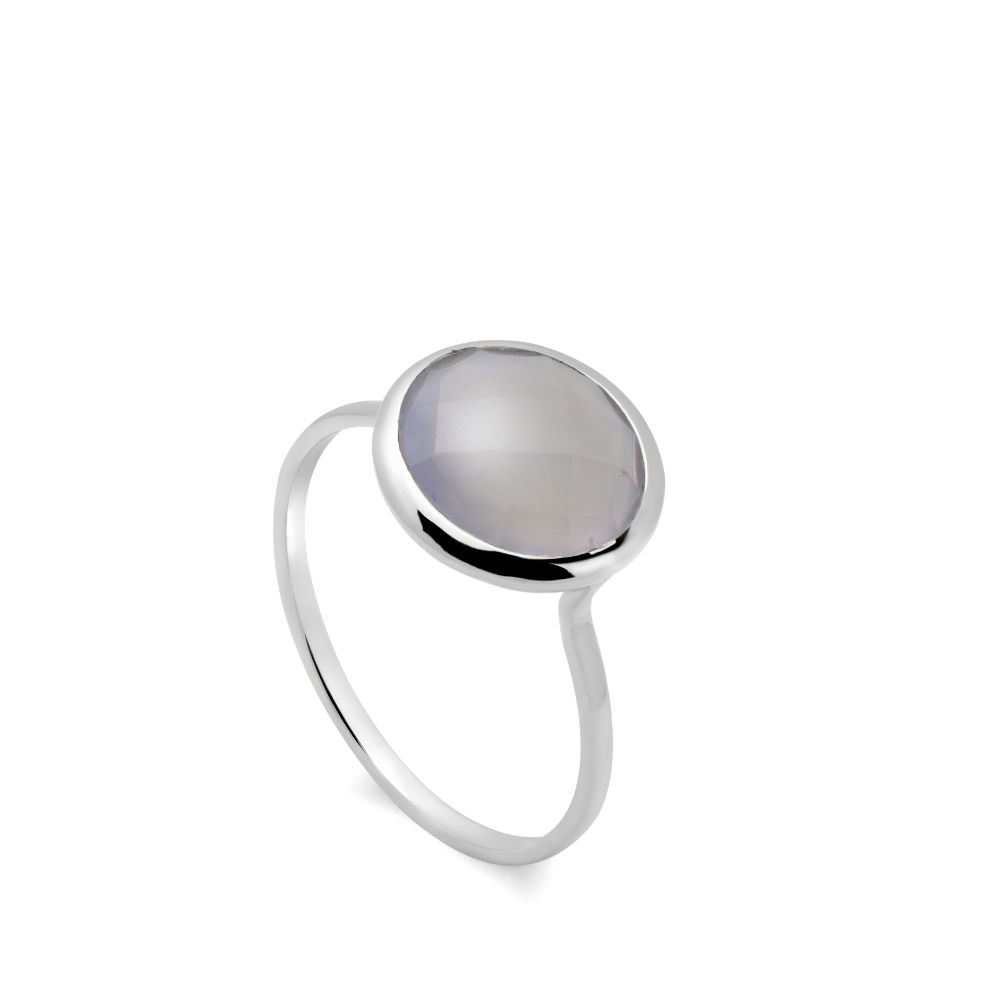 Chalcedony Ring 10mm in 14K Gold