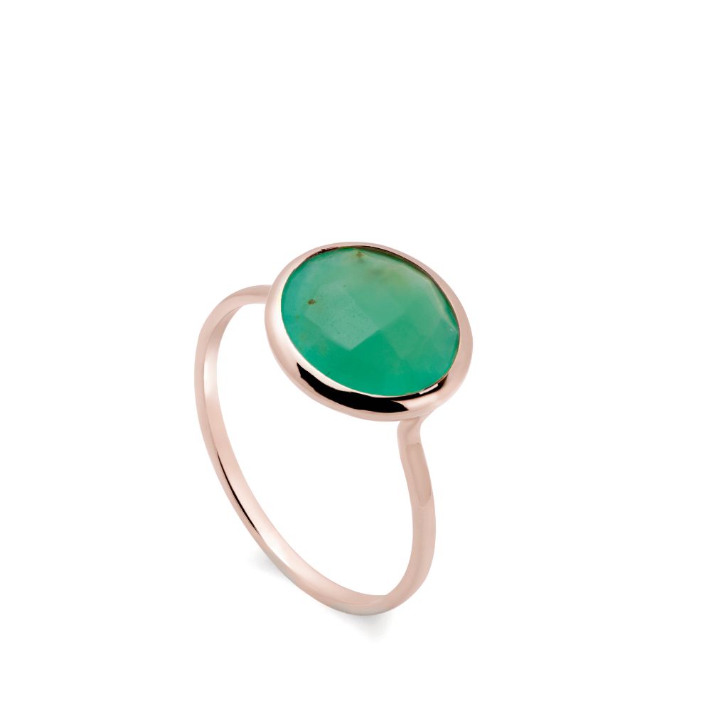 Chrysoprase Ring 10mm in 14K Gold