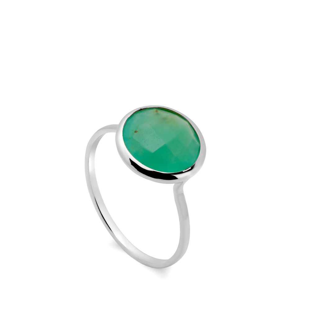 Chrysoprase Ring 10mm in 14K Gold