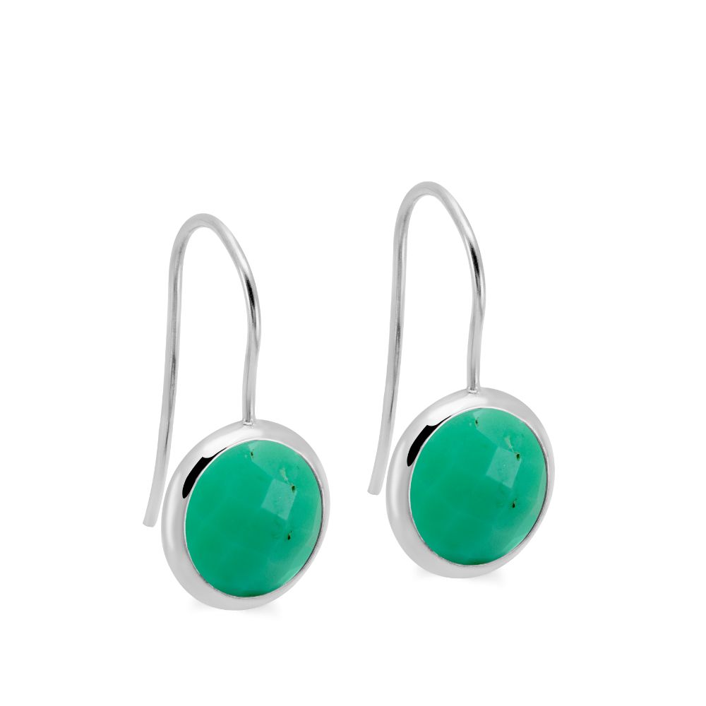 Chrysoprase Earrings 10mm 14K Gold