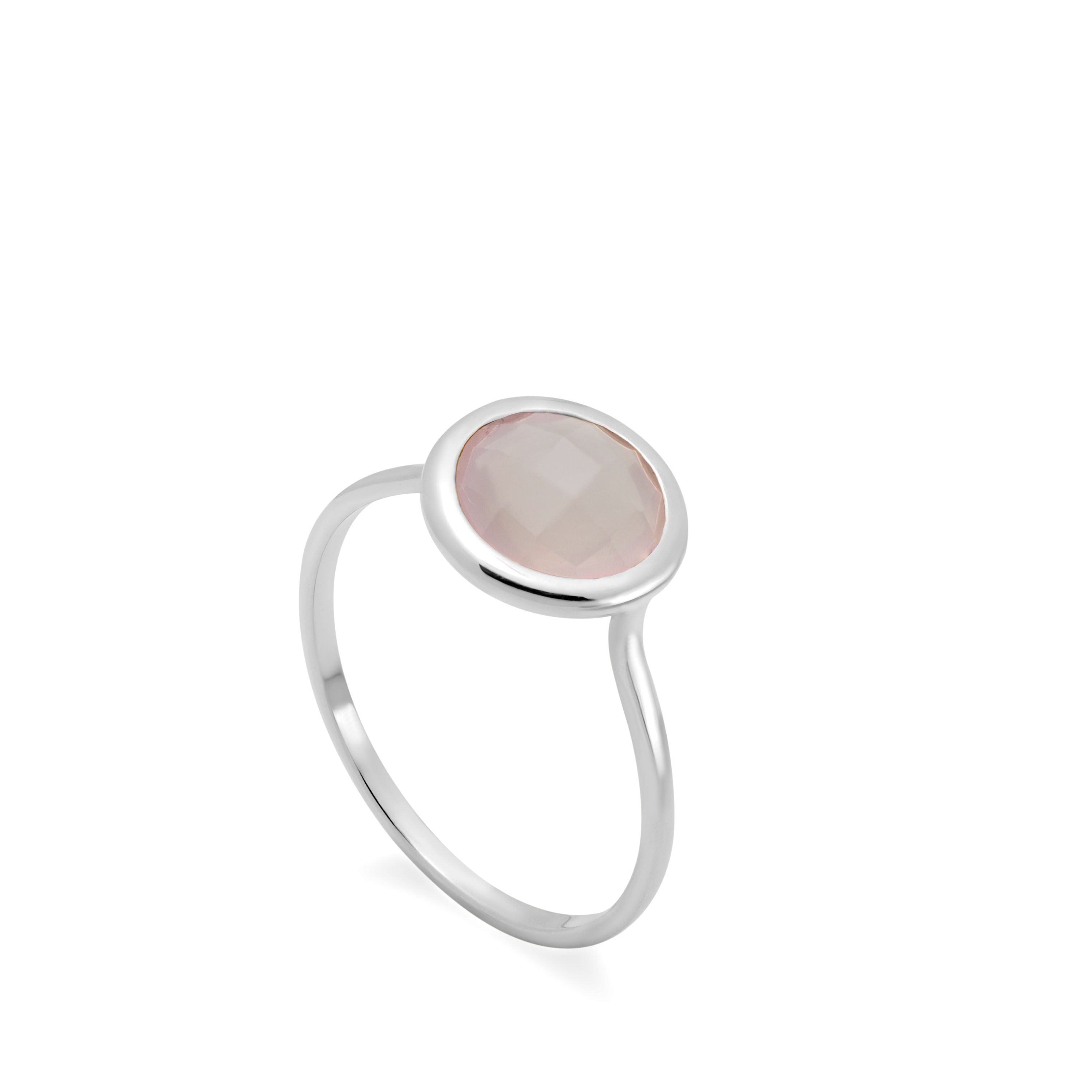 Rose Quartz Ring 8mm in 14K Gold