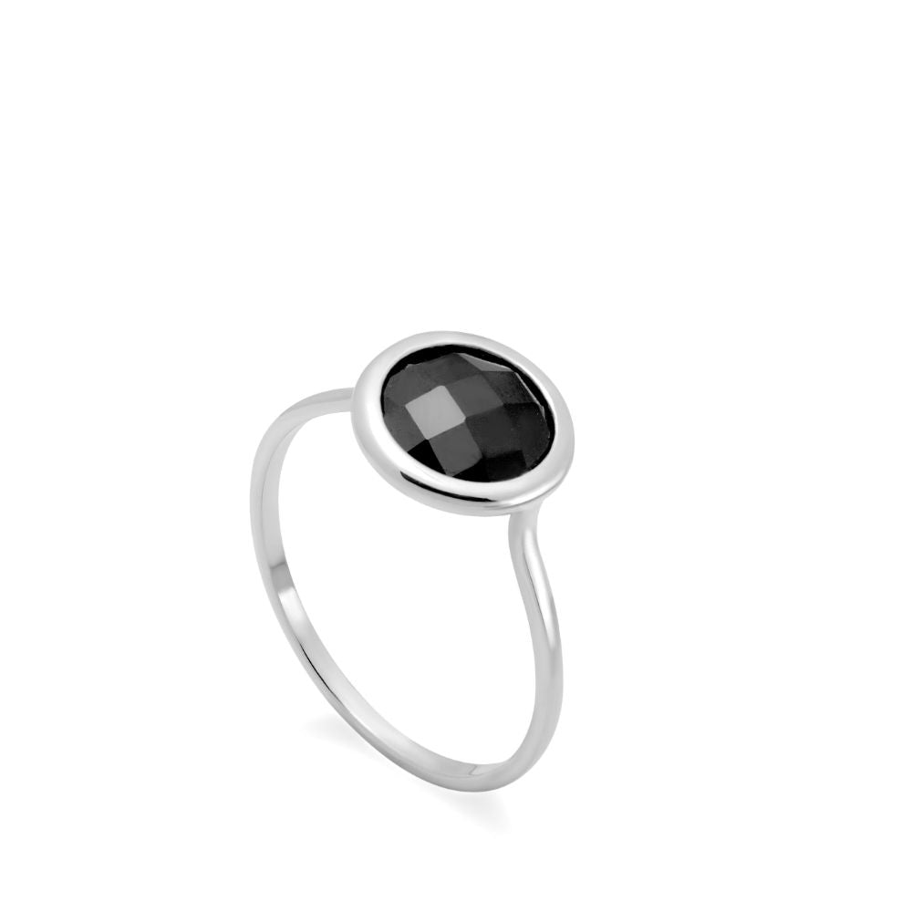 Black Onyx Ring 8mm in 14K Gold