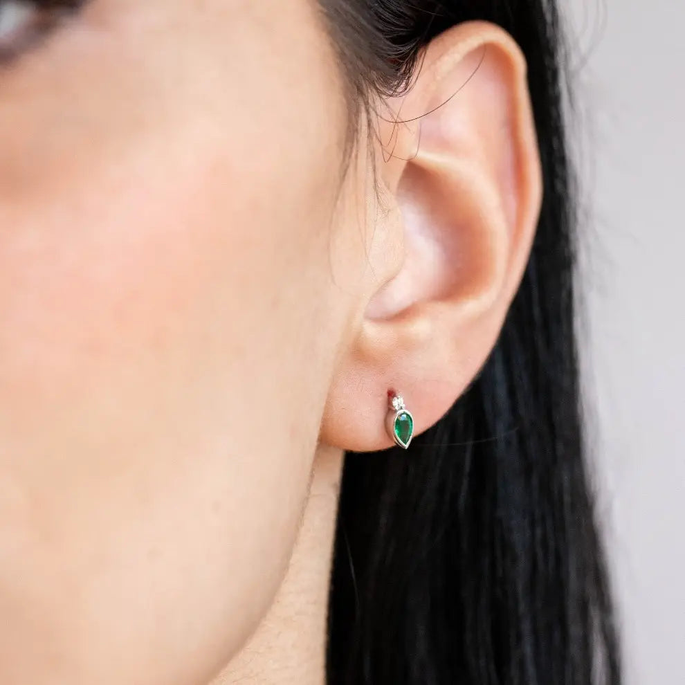 Mismatched Emerald Earrings by Kyklos