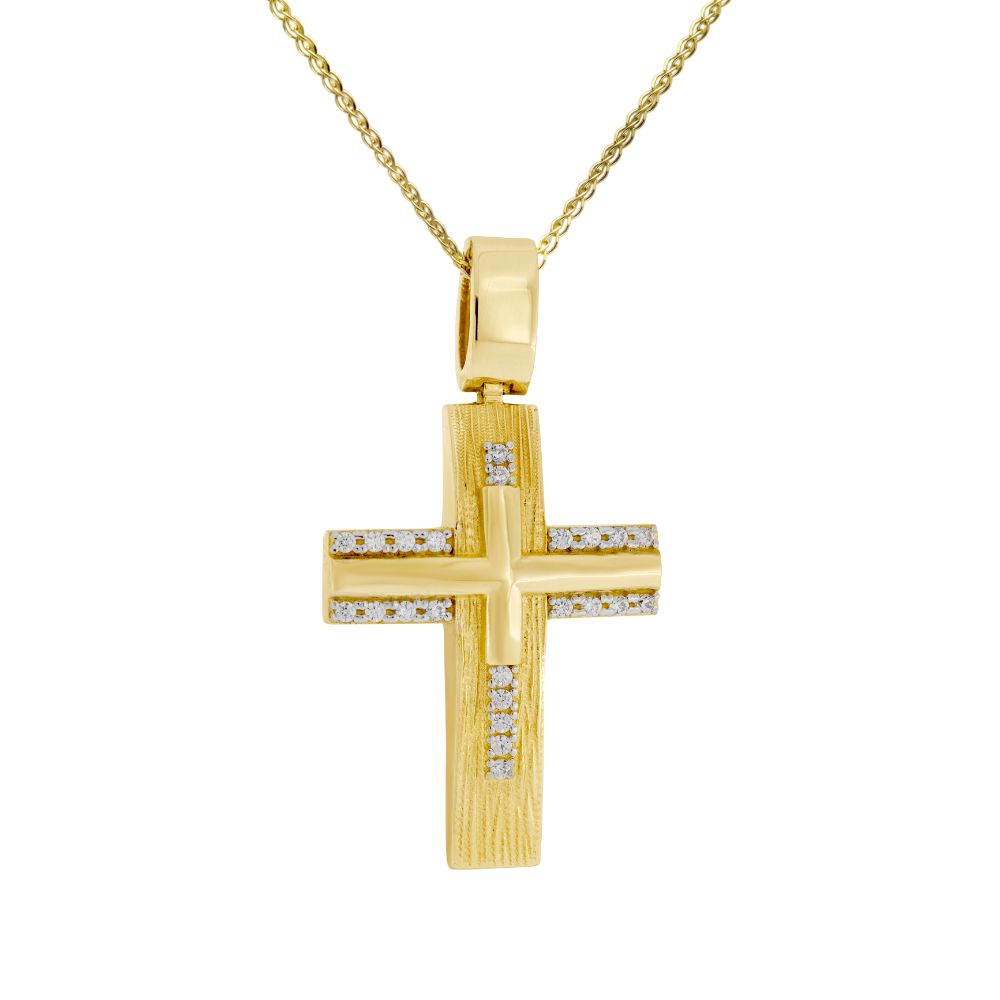 14K Gold Baptism Cross 14K with Chain