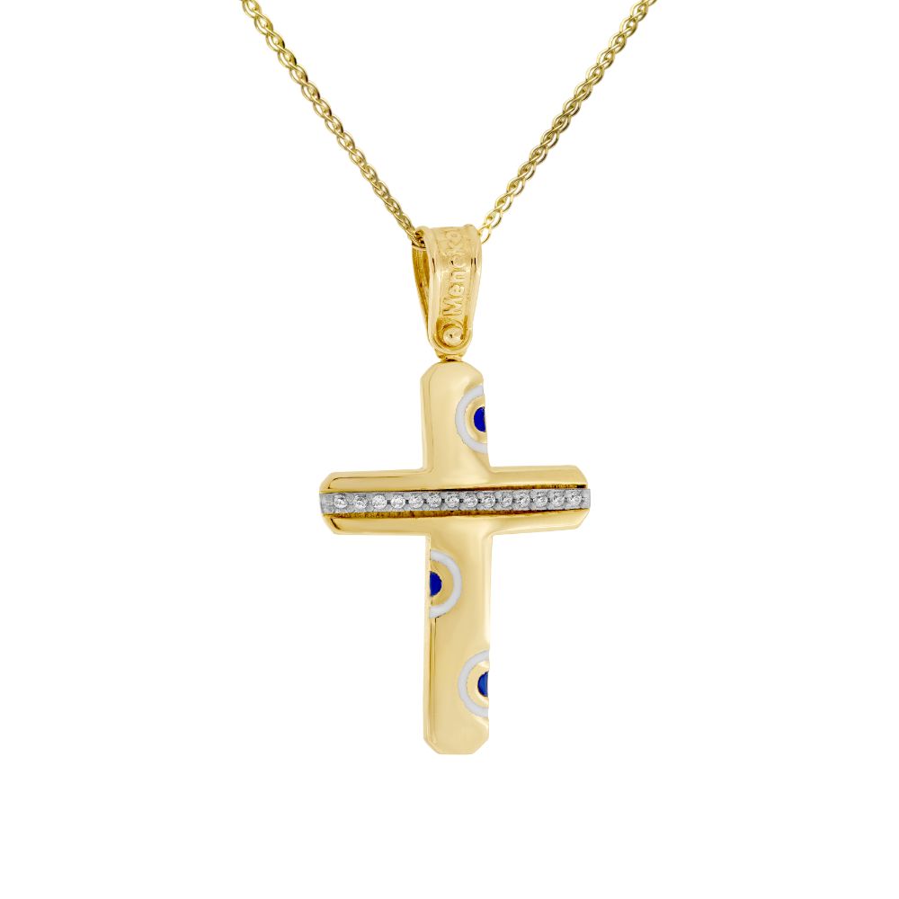 Cross with Special Design and Chain for Baptism