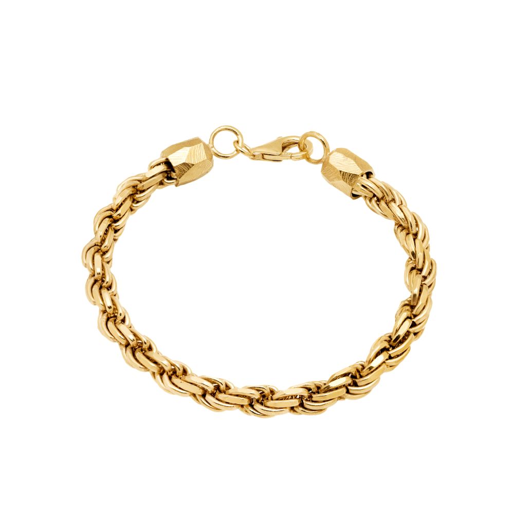 Satinski italian silver deals gold-plated rope chain bracelet