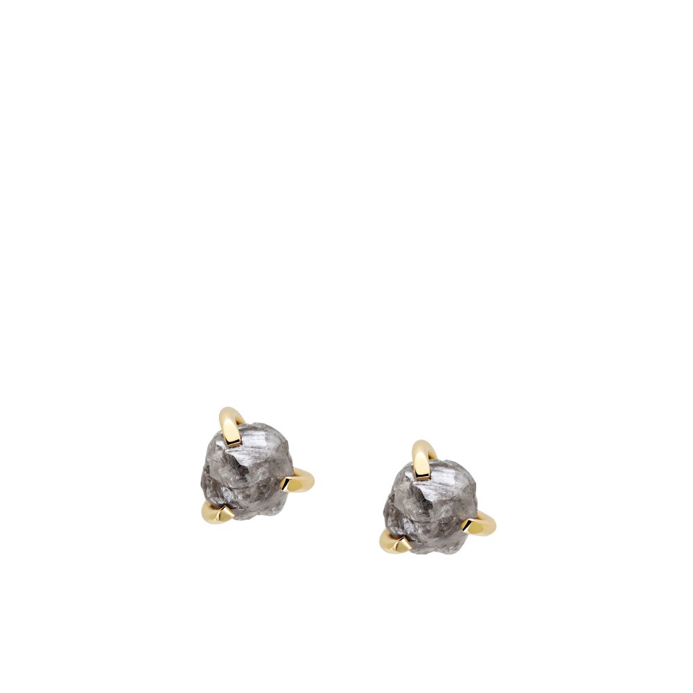 Grey Diamond Studs 14K Gold for Women by Kyklos