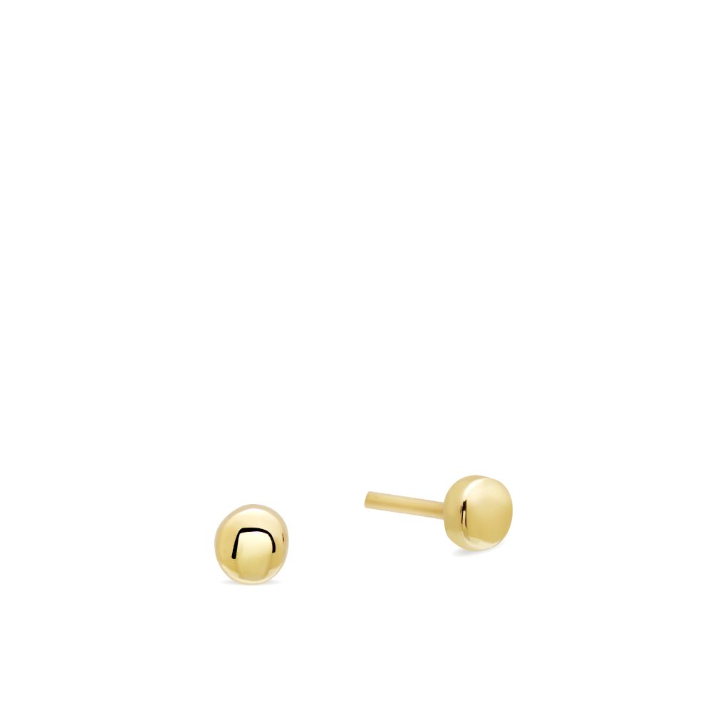 Tiny Dot Stud Earrings 14K Gold