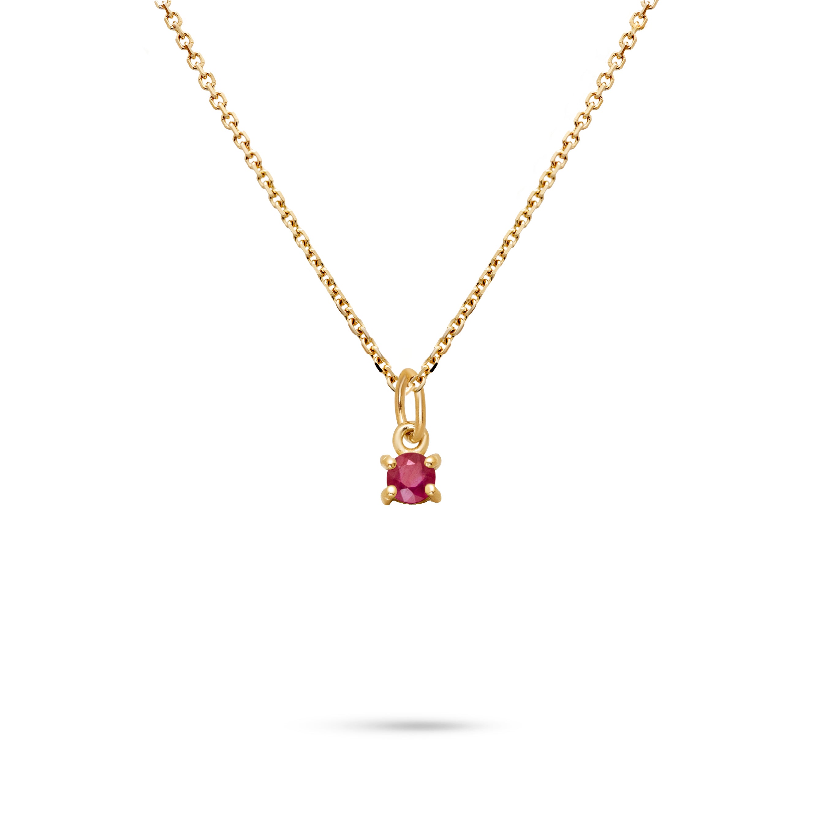 Solitaire Ruby Necklace