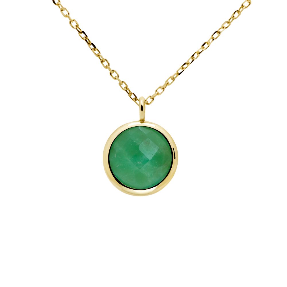 Chrysoprase Necklace in 14K Gold