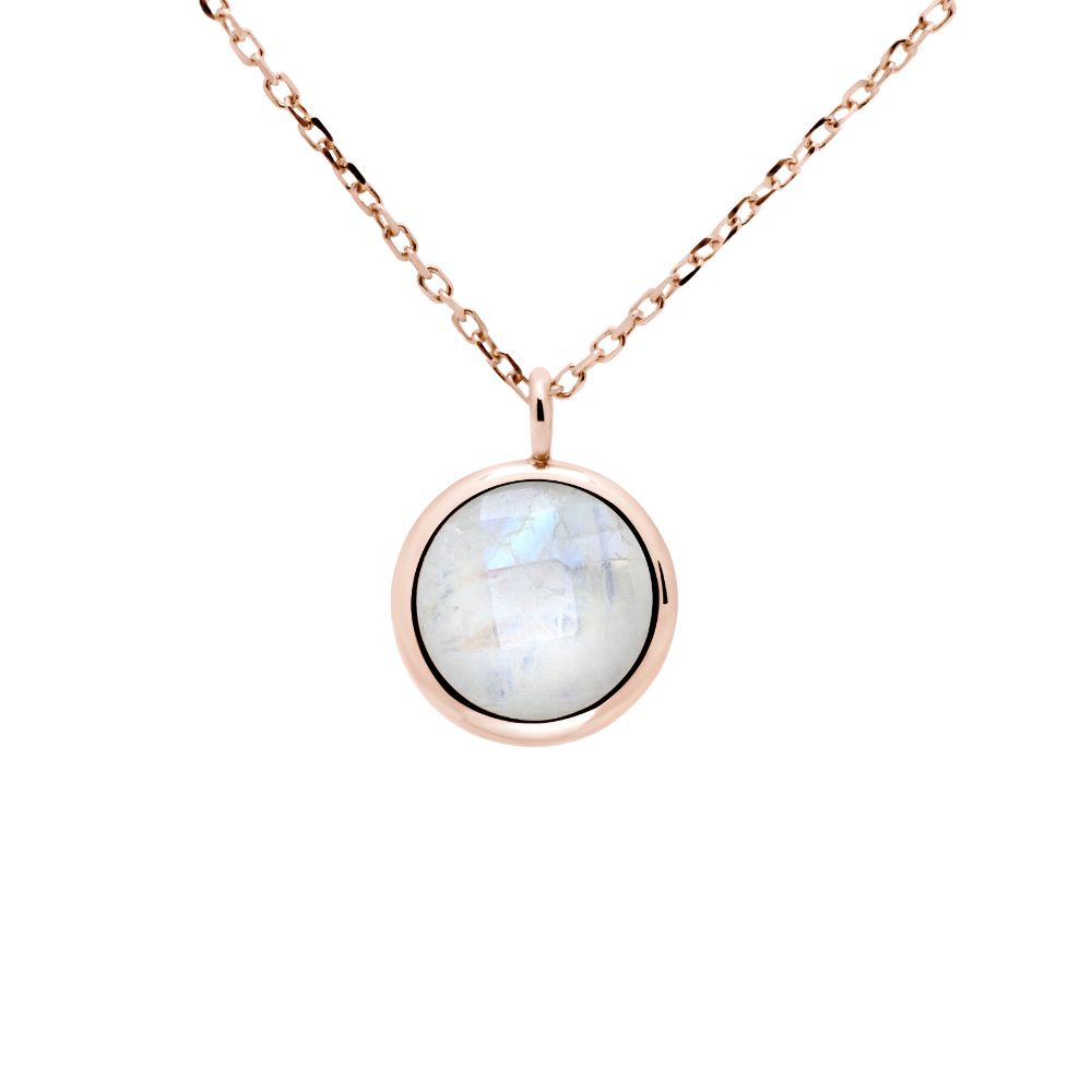 Moonstone Necklace in 14K Gold