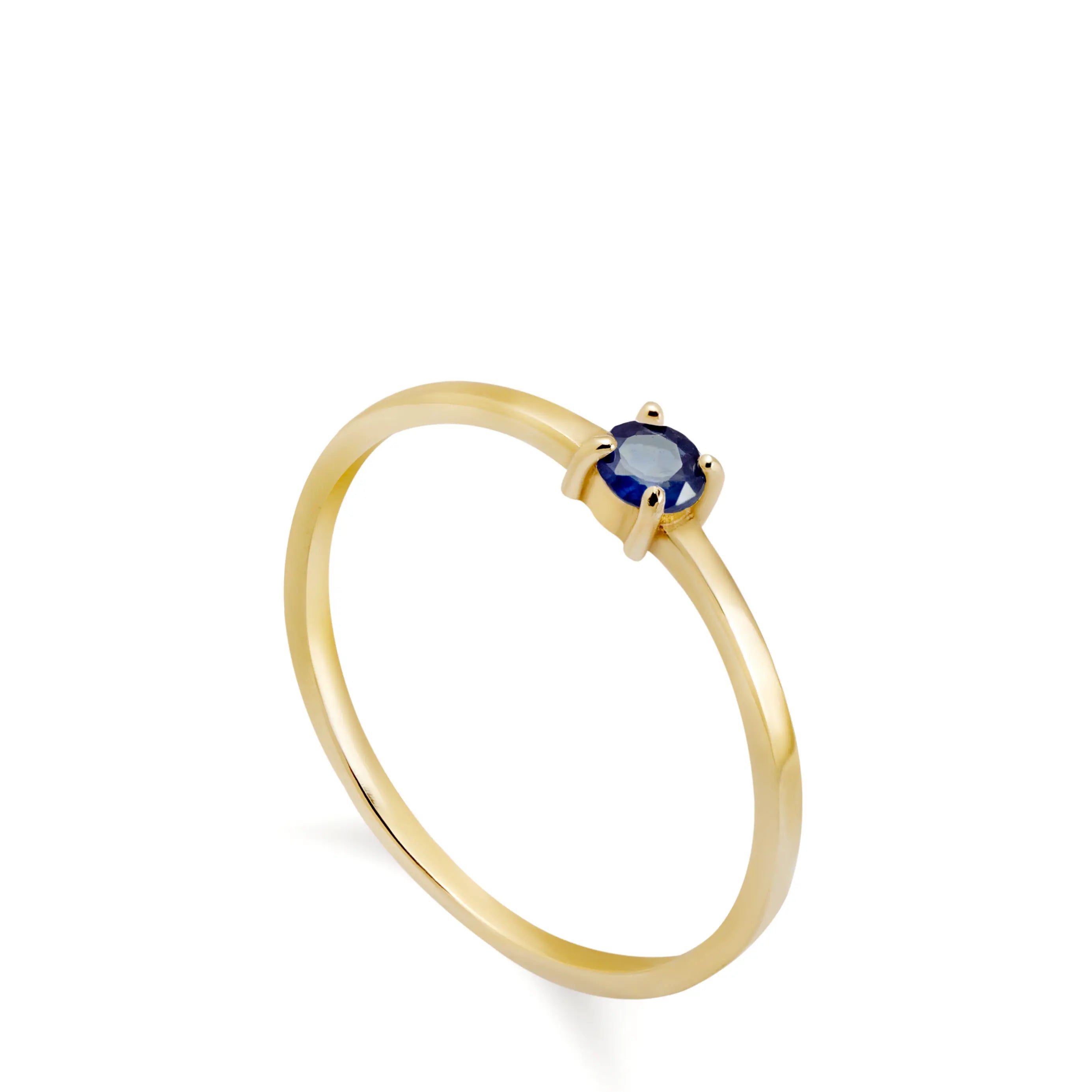 Sapphire Engagement Ring 14K Gold Kyklos Jewelry