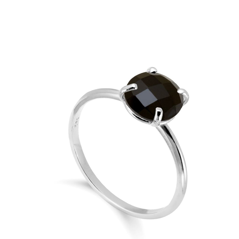 Black Onyx Ring in 14K Gold 8mm