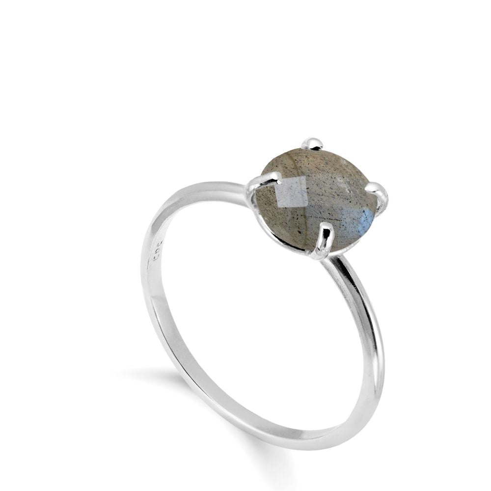 Labradorite Ring in 14K Gold 8mm