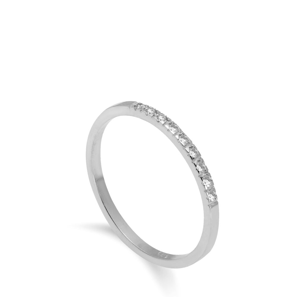 9 Diamond Wedding Band 14K Gold