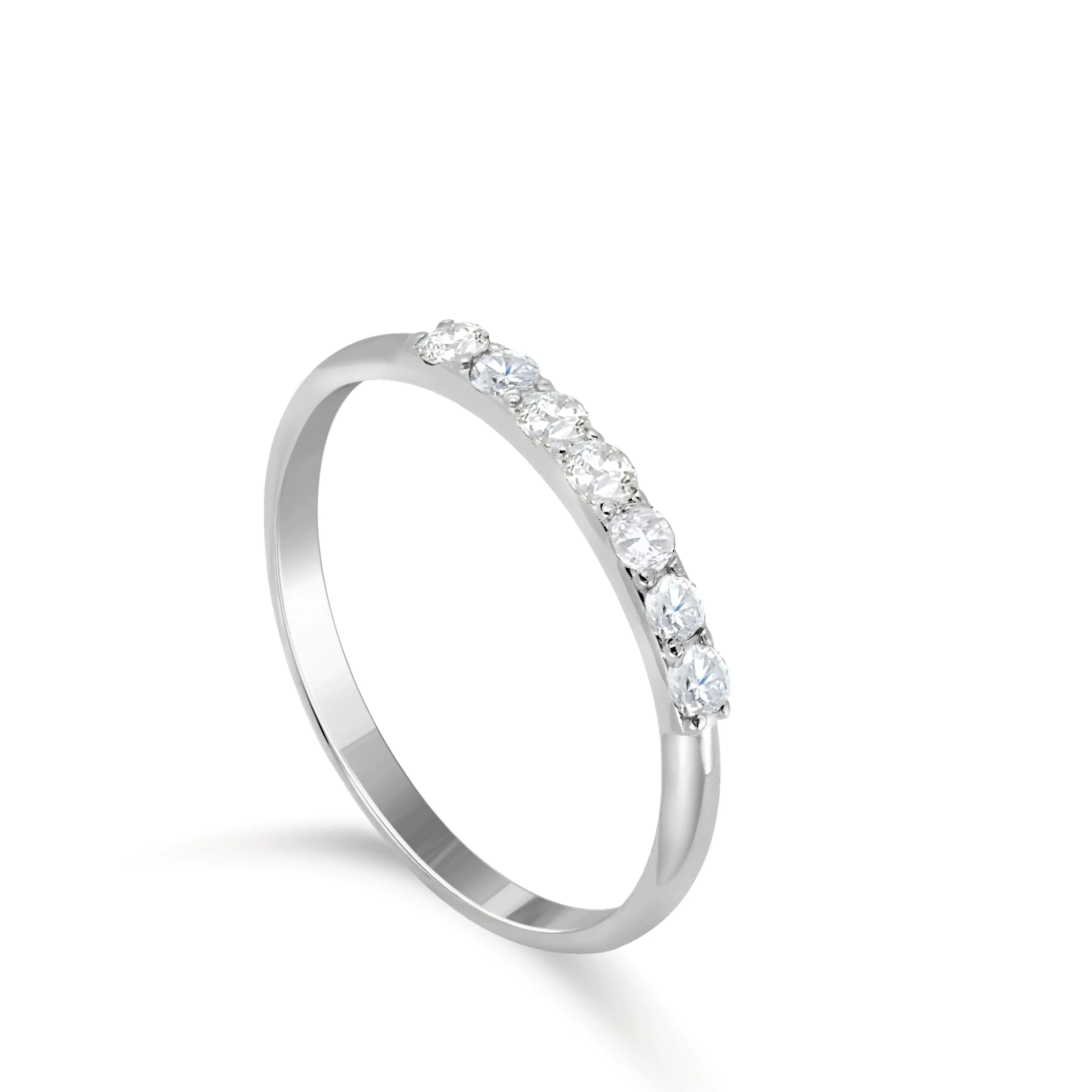 Half Eternity Ring Diamonds 14K White Gold