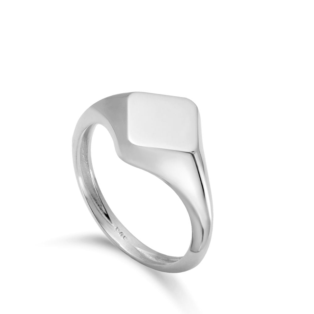 Statement Chunky Square Ring 14K Gold