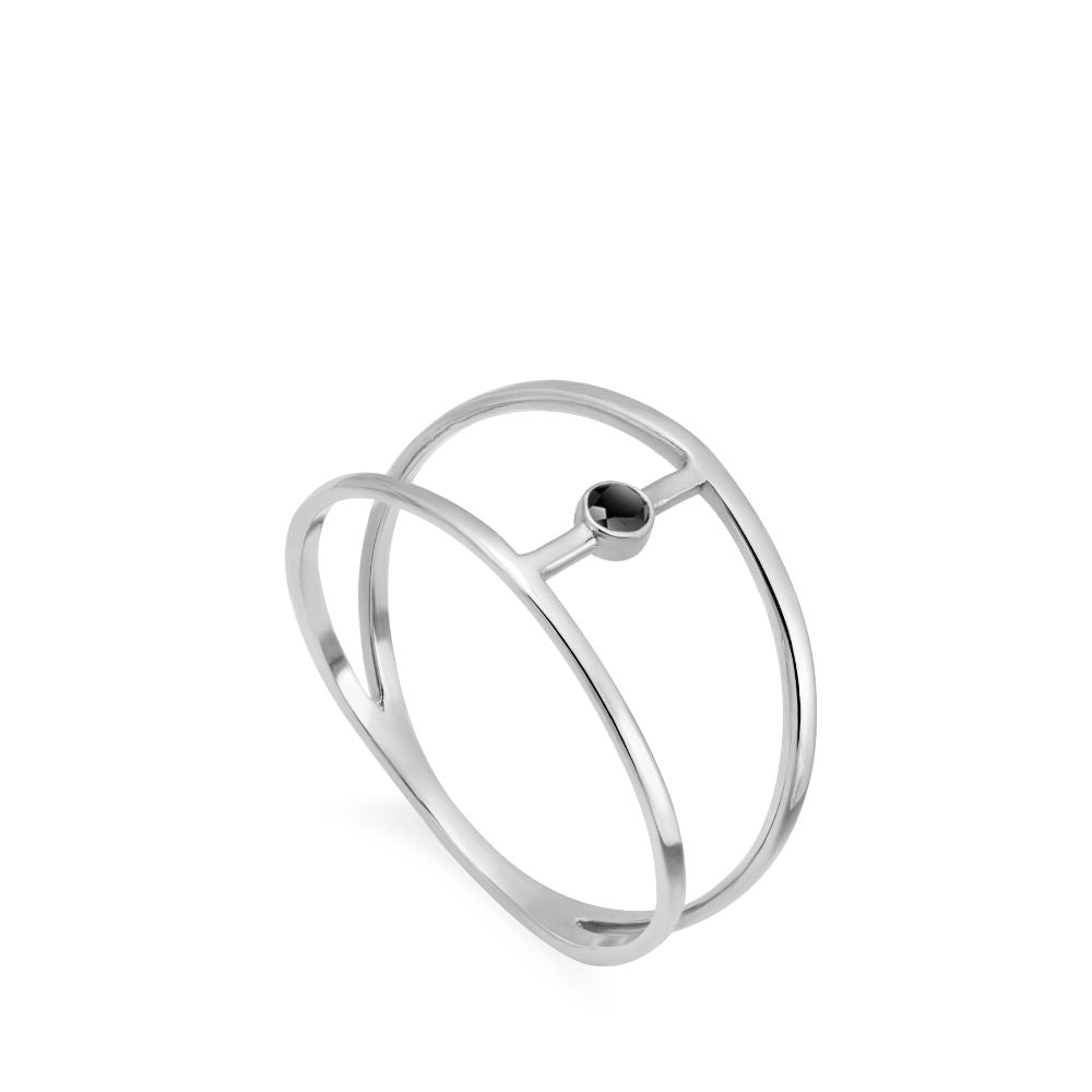 Black Diamond Ring 14K Gold