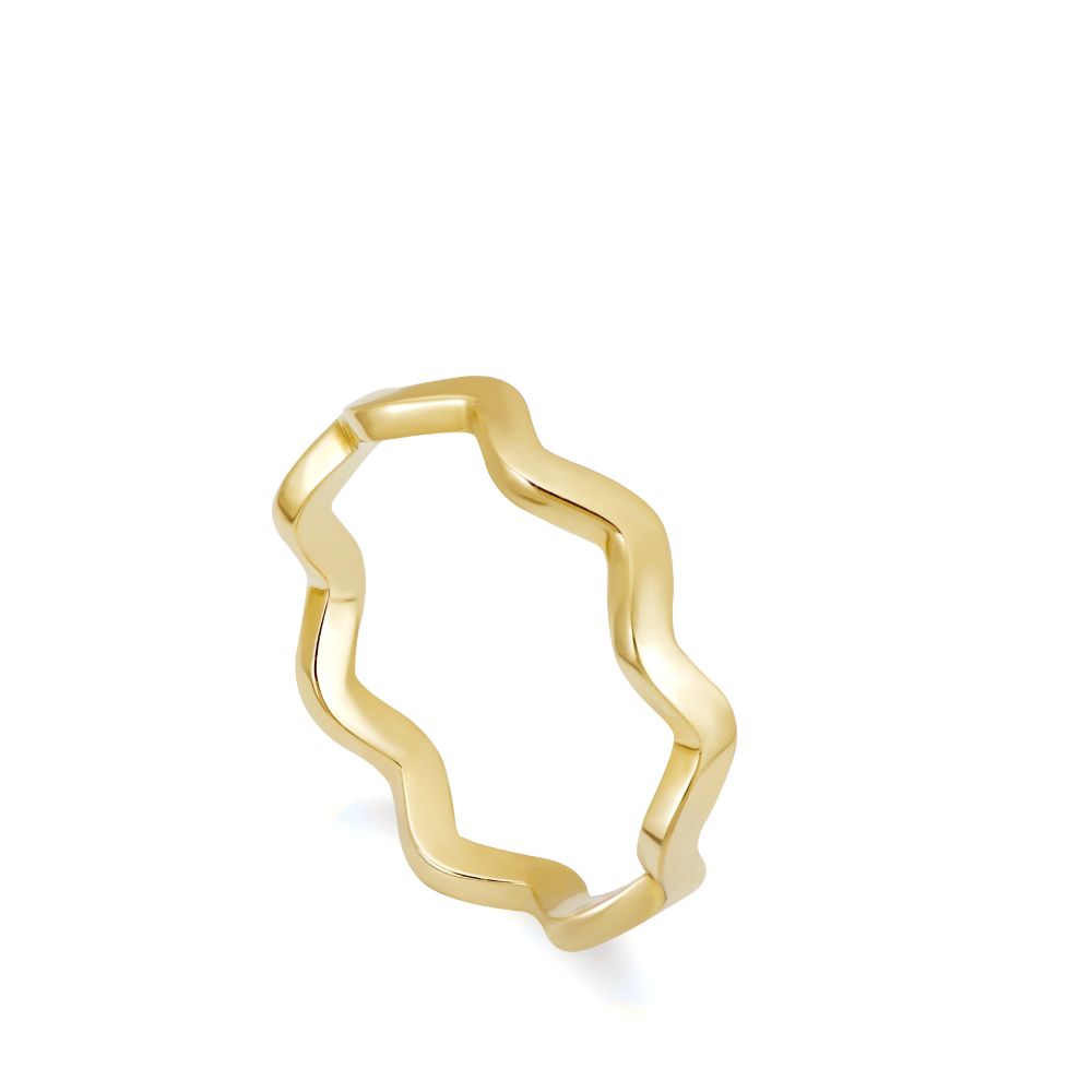 Zig Zag Wedding Band 14K Gold