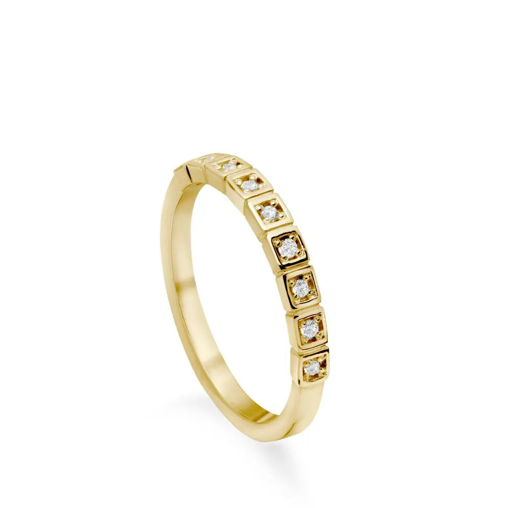 Diamond Wedding Band 14K Gold