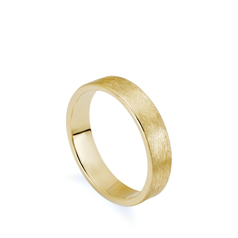 Handmade Wedding Band 14K Gold