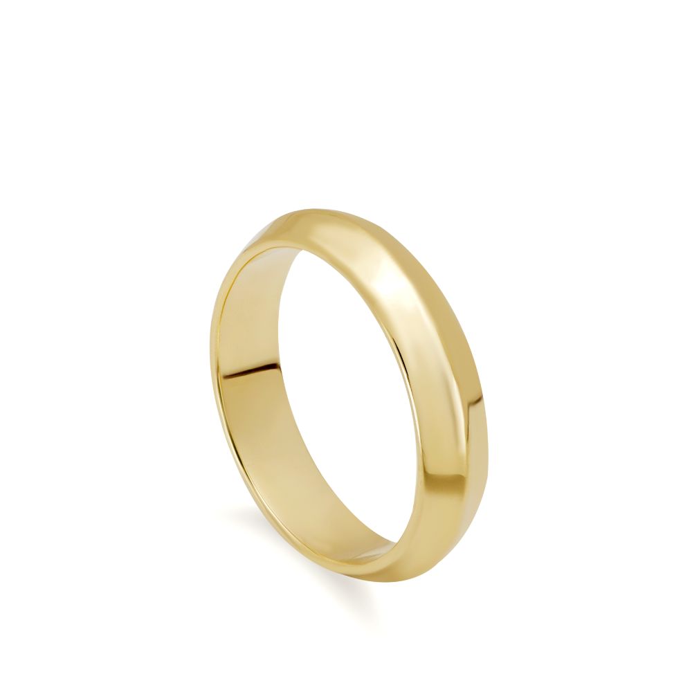 Triangle Wedding Band 14K Gold by Kyklos Jewelry