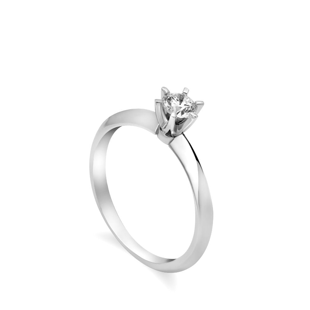 Engagement Diamond 0.27ct Ring 18K White Gold