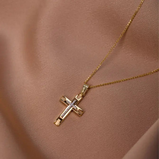14K Gold Baptism Cross