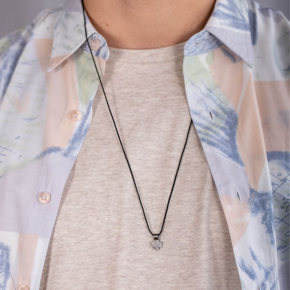 Square Cross Necklace 925 Silver