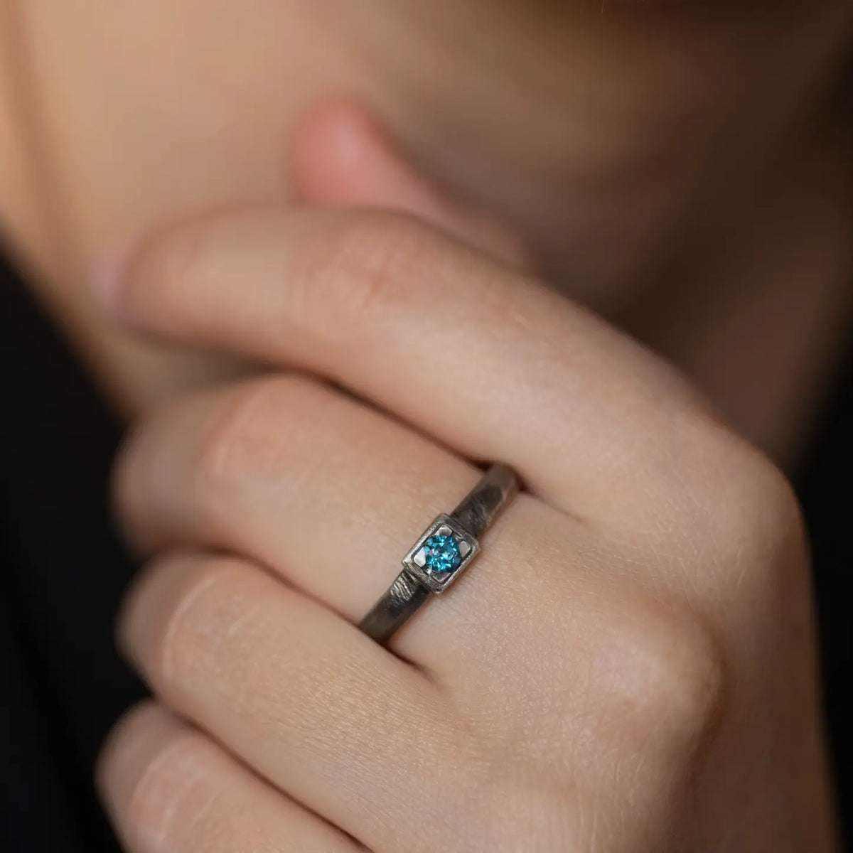 London Blue Topaz Ring Sterling Silver 925