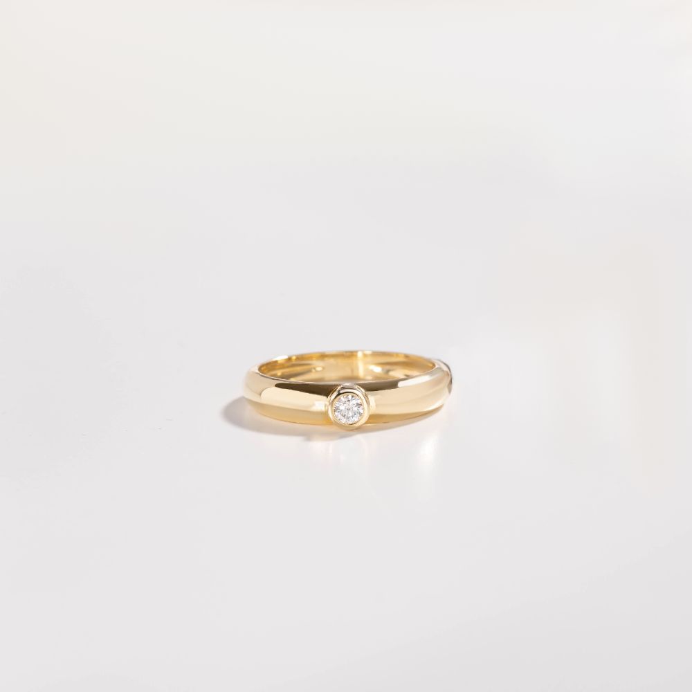 Statement Engagement Ring Diamond 14K Gold
