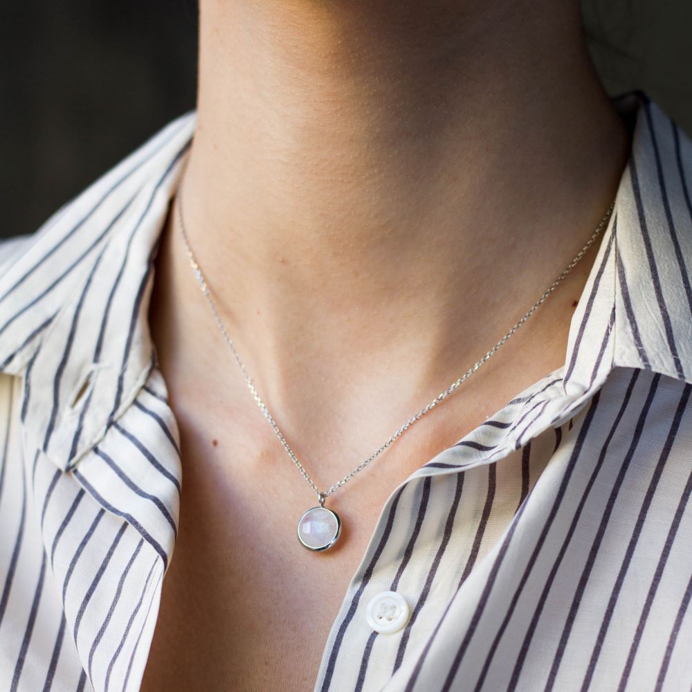 Moonstone Necklace in 14K Gold