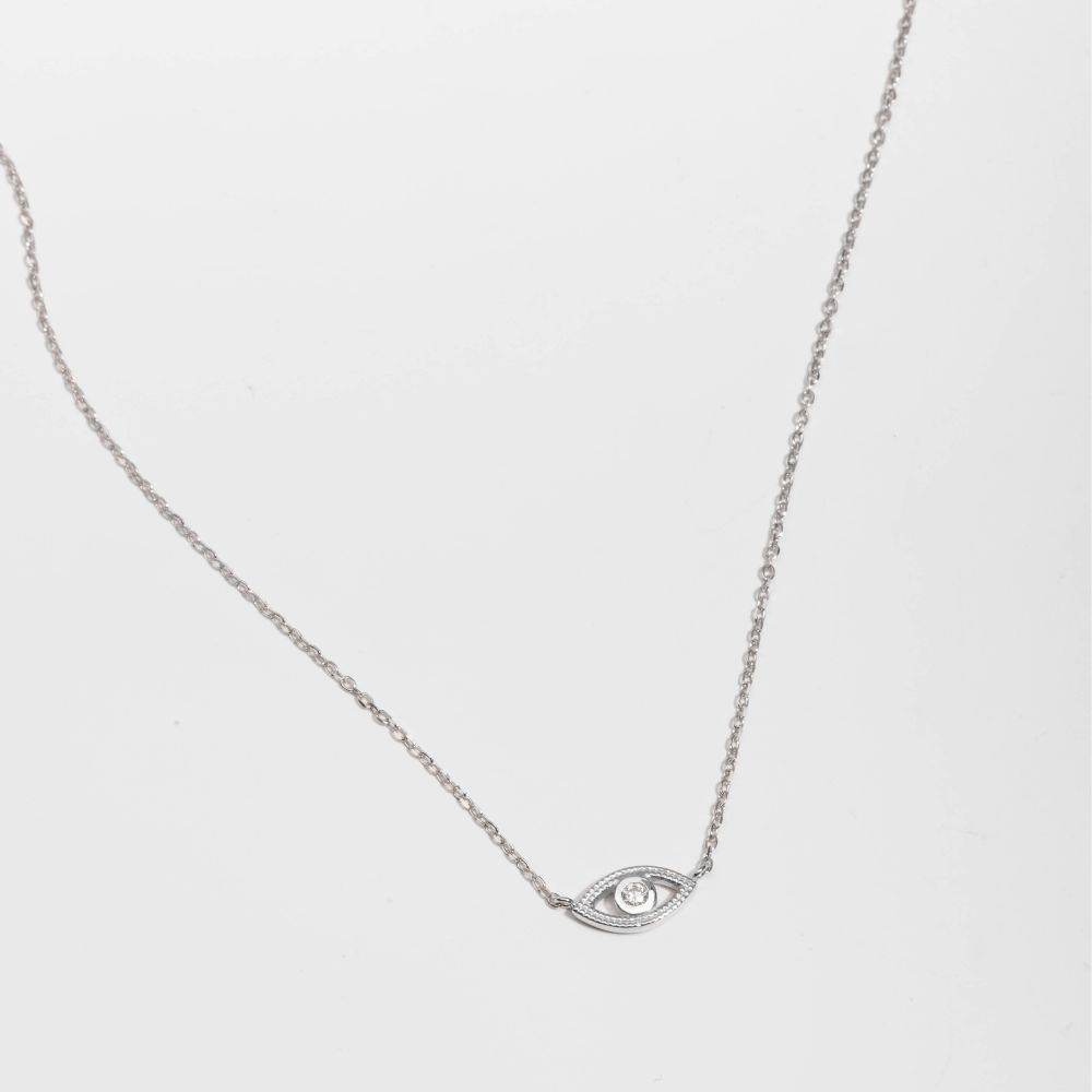 Diamond Eye Necklace 14K